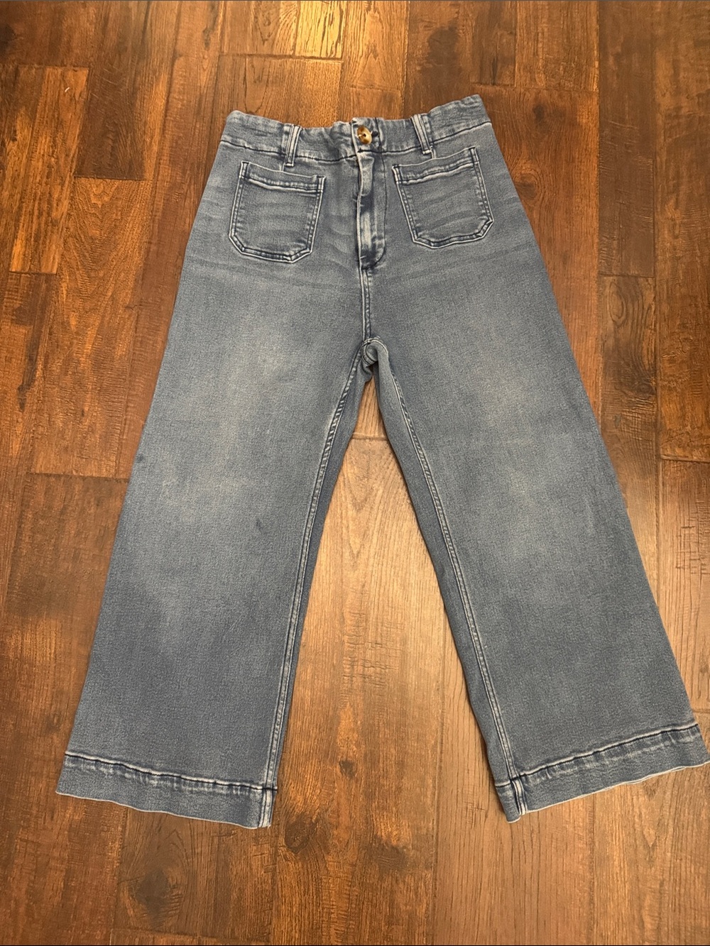 Mica Los Angeles Light Blue Wide-Leg High-Rise Jeans w/stretch sz 31